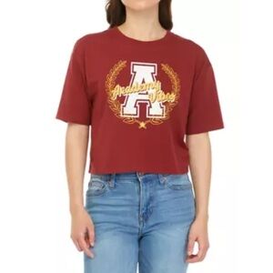 Juniors' Short Sleeve Cropped Graphic T-Shirt